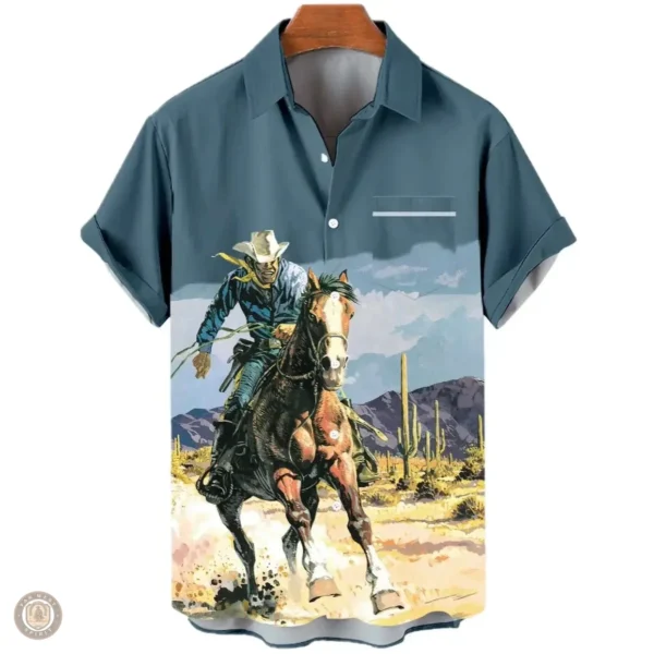 Chemise avec motif western, idéale pour un look tendance