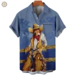Chemise à manches longues, style western pour homme moderne