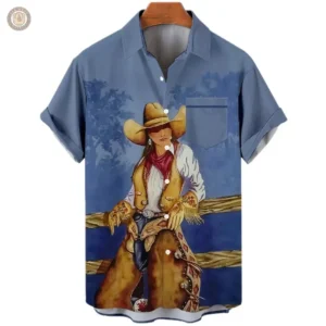Chemise à manches longues, style western pour homme moderne