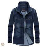 Chemise denim western pour homme, style décontracté
