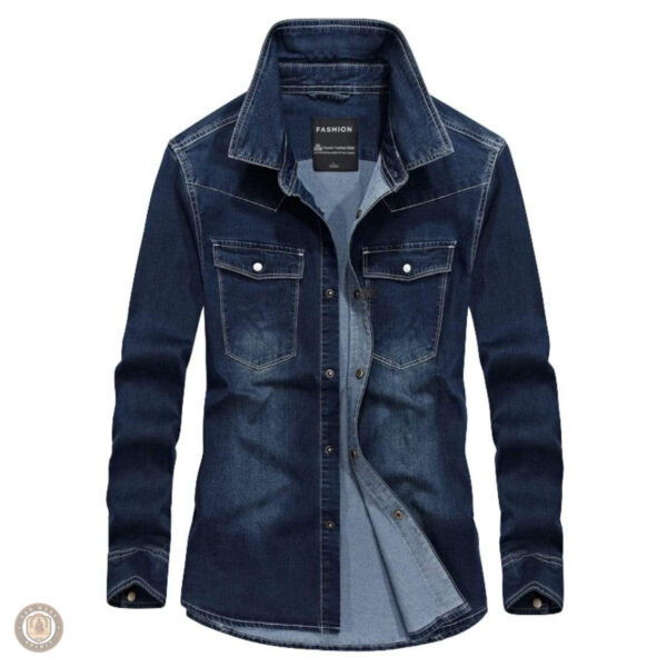 Chemise denim western pour homme, style décontracté