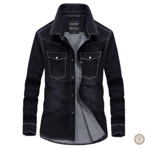 Chemise en jean masculine avec coupe western classique