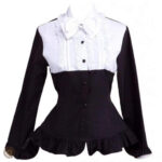 Chemise noire femme style cowboy