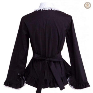 Vêtements western femme, chemise noire élégante