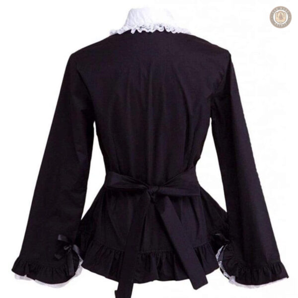 Vêtements western femme, chemise noire élégante