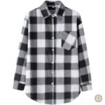 Chemise noire et blanche style western pour femme
