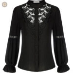 Chemise cowboy femme sans col, style western élégant
