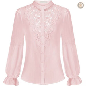 Vêtements western pour femme, chemise sans col tendance