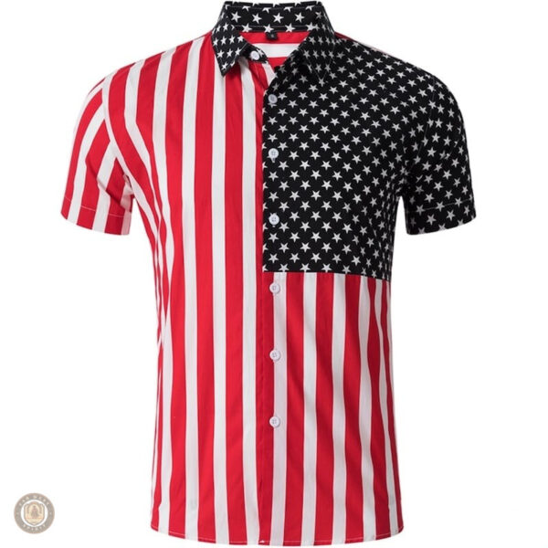 Chemise western drapeau américain pour homme