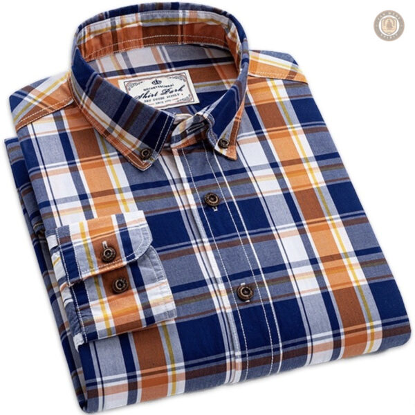 Chemise western orange pour homme, style décontracté