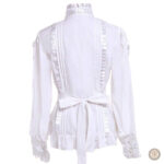 Vêtement western féminin, chemise blanche au design classique
