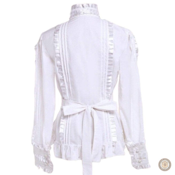 Vêtement western féminin, chemise blanche au design classique