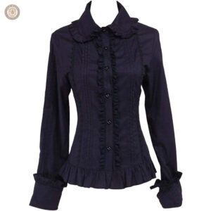 Chemise western noire pour femme, style élégant et décontracté