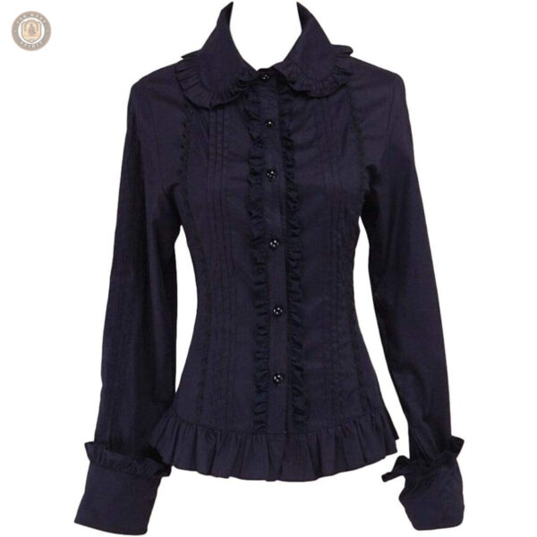 Chemise western noire pour femme, style élégant et décontracté