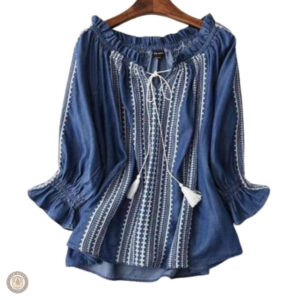 Tunique en jean femme style western