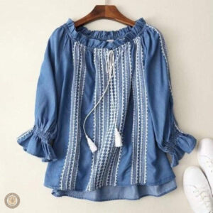 Tunique en denim pour un style bohème chic