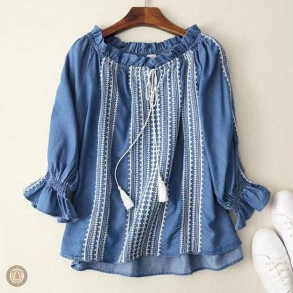 Tunique en denim pour un style bohème chic