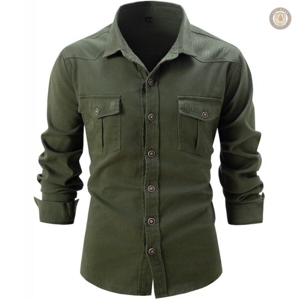 Vêtement western homme avec col boutonné