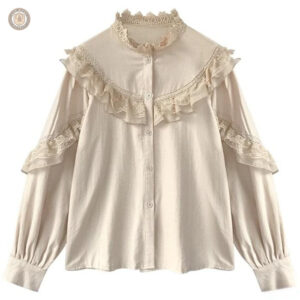 Chemise beige style western pour femme