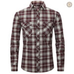 Chemise western à carreaux pour homme