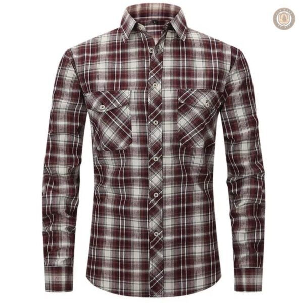 Chemise western à carreaux pour homme