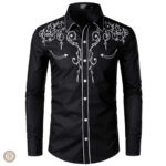 Chemise de cowboy avec motifs traditionnels, pour un look unique