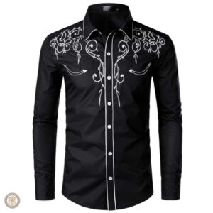 Chemise de cowboy avec motifs traditionnels, pour un look unique