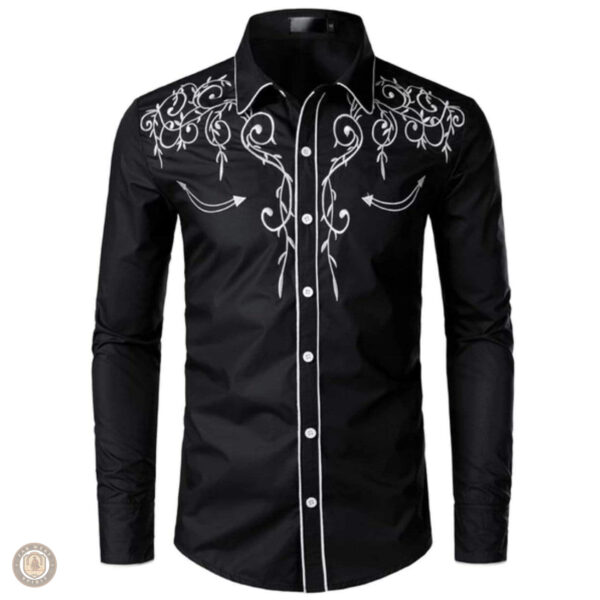 Chemise de cowboy avec motifs traditionnels, pour un look unique