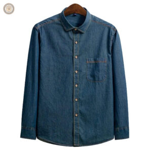 Chemise denim pour homme, look western décontracté