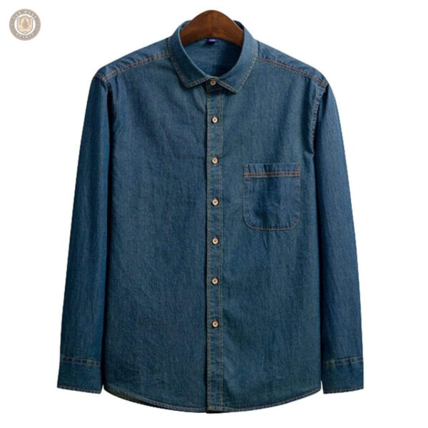 Chemise denim pour homme, look western décontracté