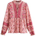 Chemise femme ethnique au style western