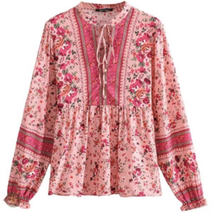 Chemise femme ethnique au style western