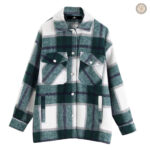 Chemise à carreaux pour femme, style western, grande taille