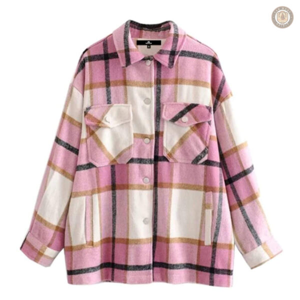 Vêtement western féminin à motifs carreaux, coupe ample
