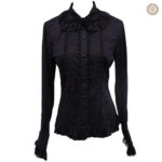Chemise noire pour femme style country western