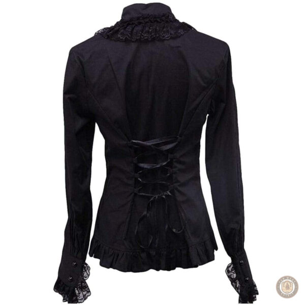 Vêtements western femme : chemise noire élégante et confortable