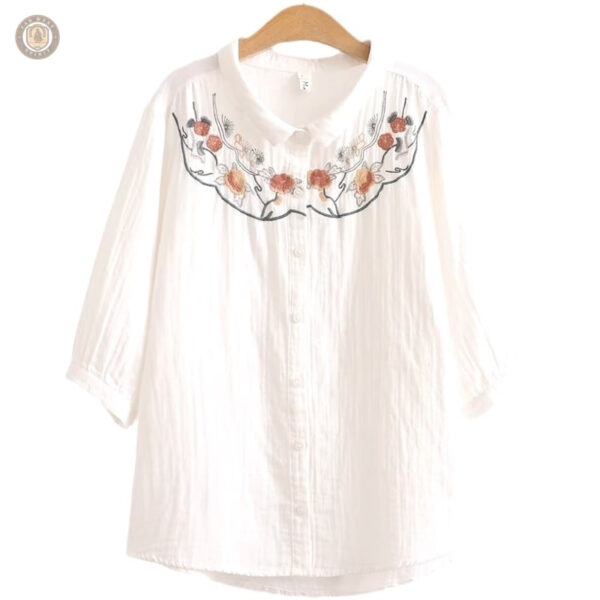 Chemise western à fleurs pour femme