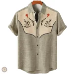 Chemise Western Homme Manches Courtes en style décontracté