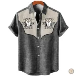Chemise homme, style western, manches courtes polyvalente