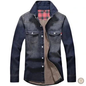 Vêtements western homme, chemise en denim robuste et tendance