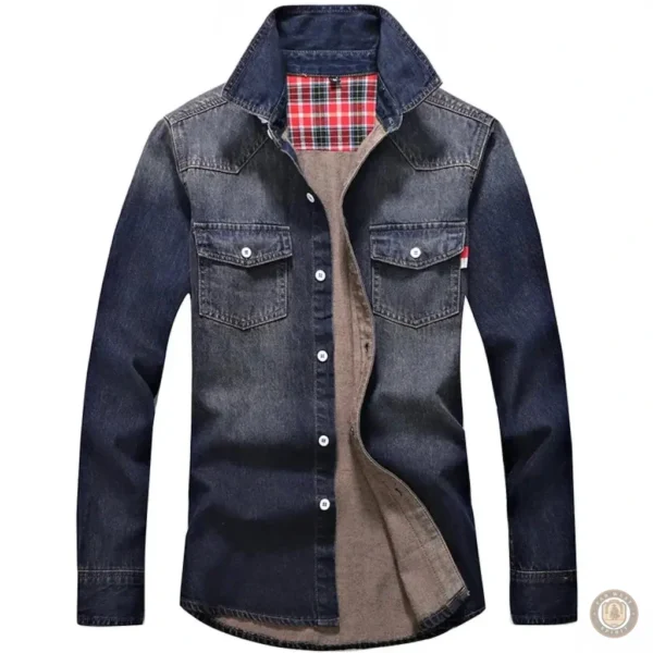 Vêtements western homme, chemise en denim robuste et tendance