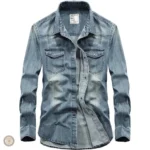 Chemise en jean homme style western