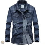 Chemise western en denim pour homme