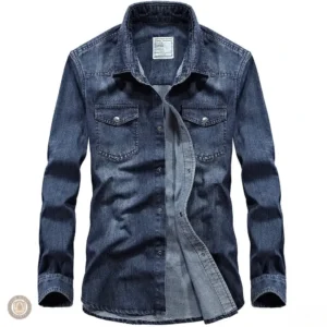 Chemise western en denim pour homme