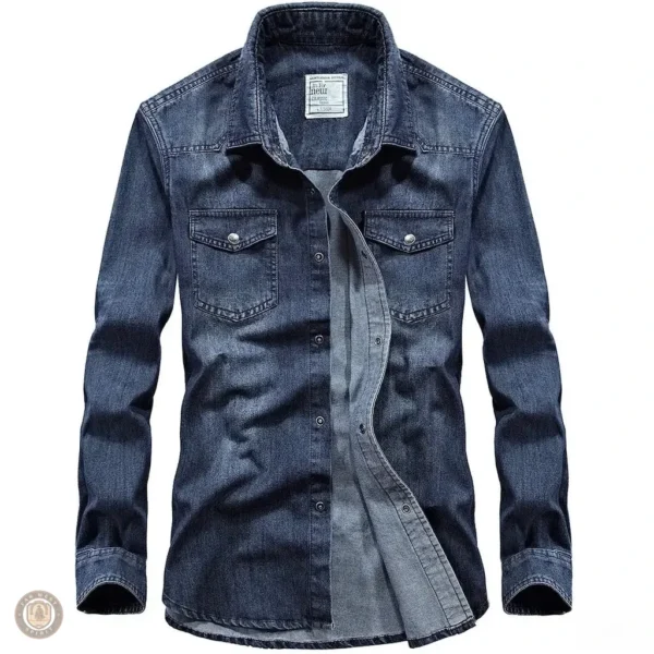 Chemise western en denim pour homme