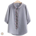 Chemise femme western à manches courtes, style décontracté