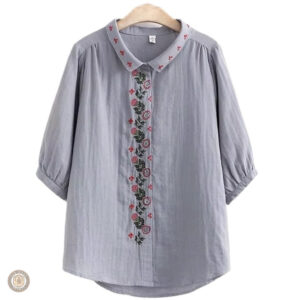 Chemise femme western à manches courtes, style décontracté