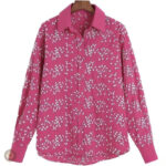 Chemise rose style western pour femme