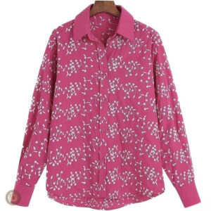 Chemise rose style western pour femme