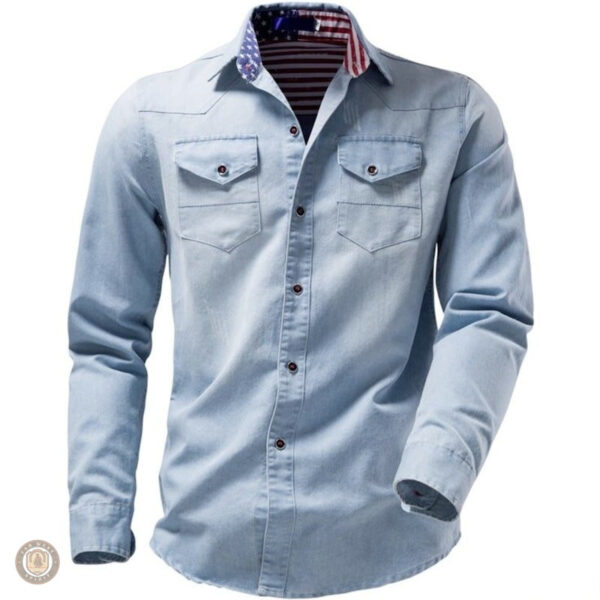 Vêtements western : chemise à manches longues pour homme
